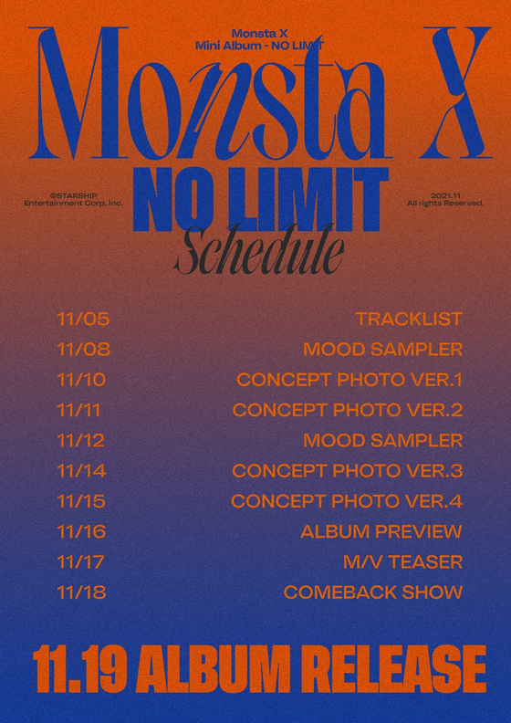 Monsta X to release new EP 'No Limit' on Nov. 19 | Celeb Confirmed