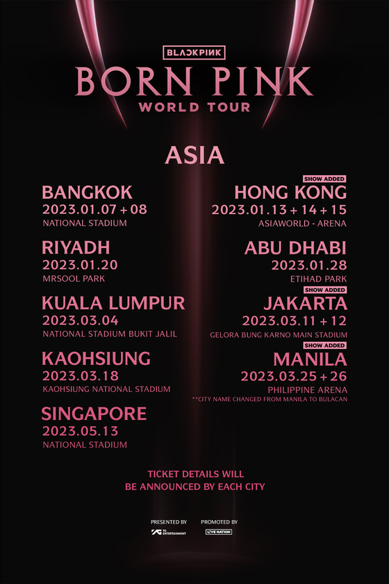 Blackpink adds three new dates to Asia leg of world tour | Celeb