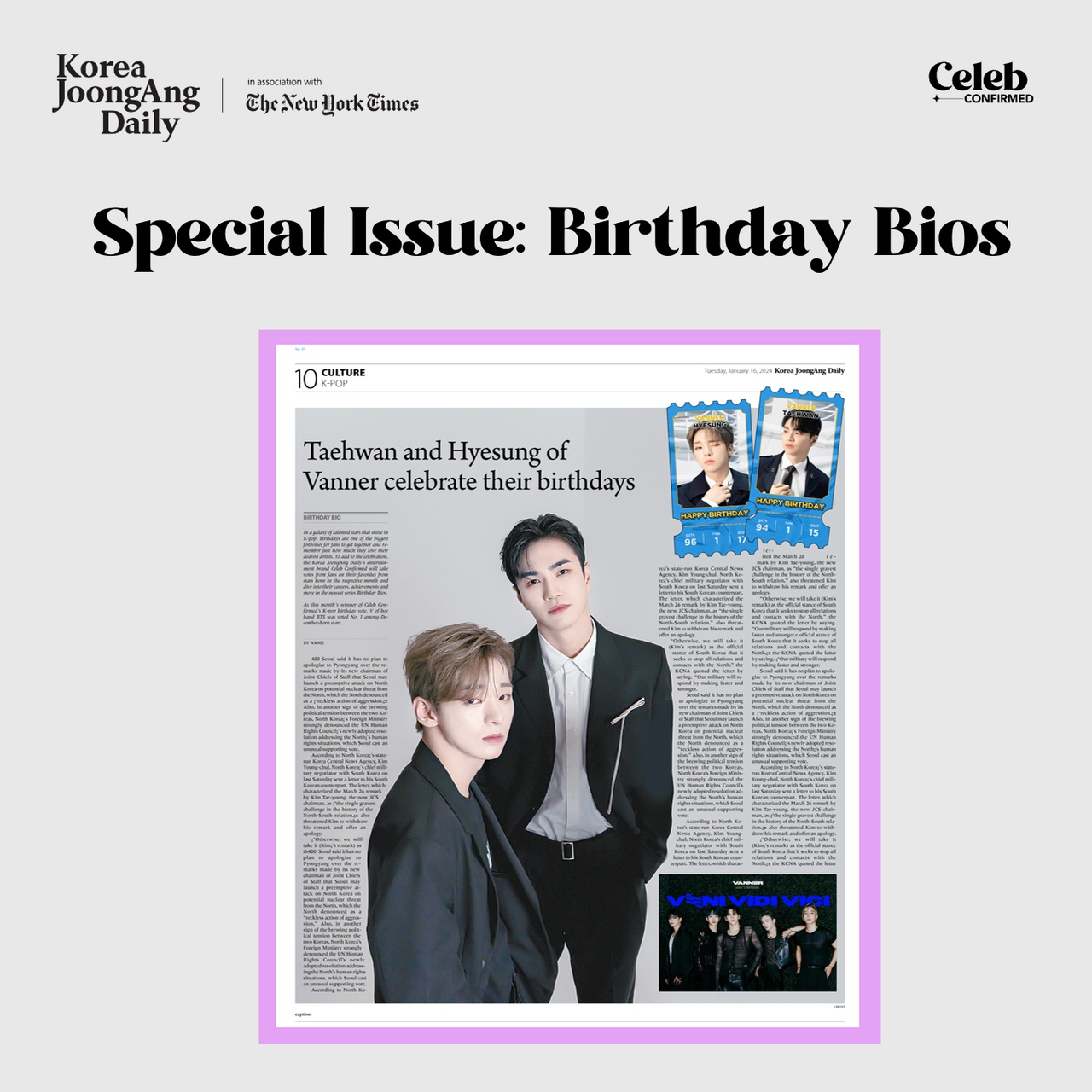 Celeb Confirmed takes votes from fans on their favorite stars born in a